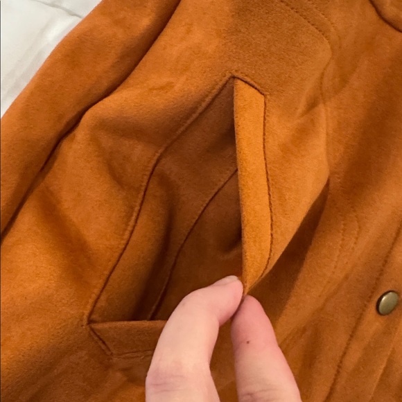 Women's Orange Button-Front Skirt - Picture 2 of 4